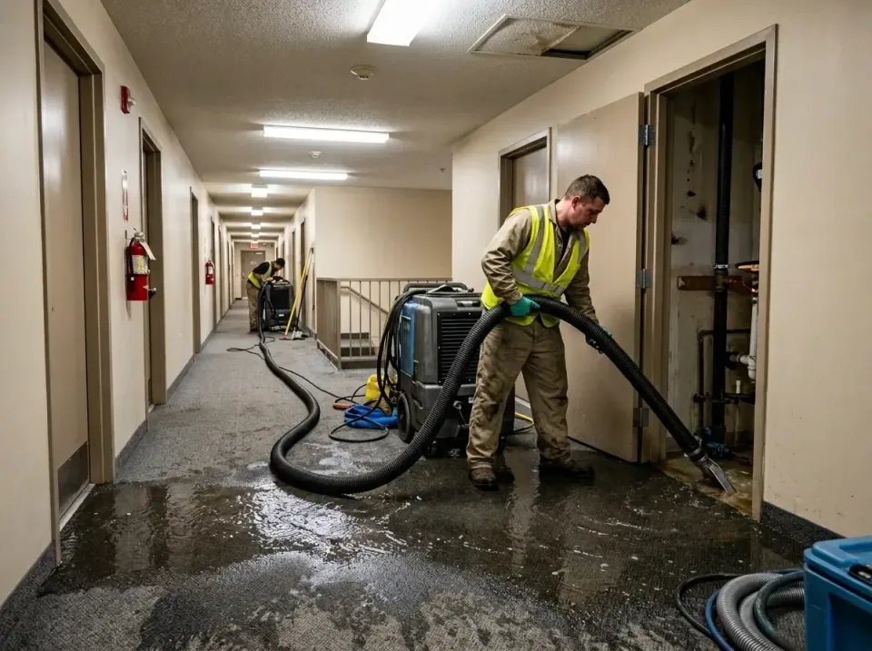 multi-unit-apartment-hallway-f-005 — frequently asked questions, Emergency Burst Pipe Water Extraction & Removal in Bentonvi…